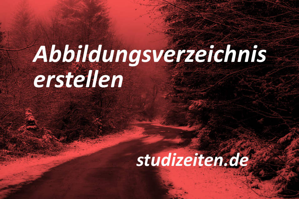Abbildungsverzeichnis erstellen