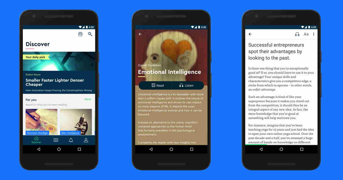 Blinkist auf dem Smartphone