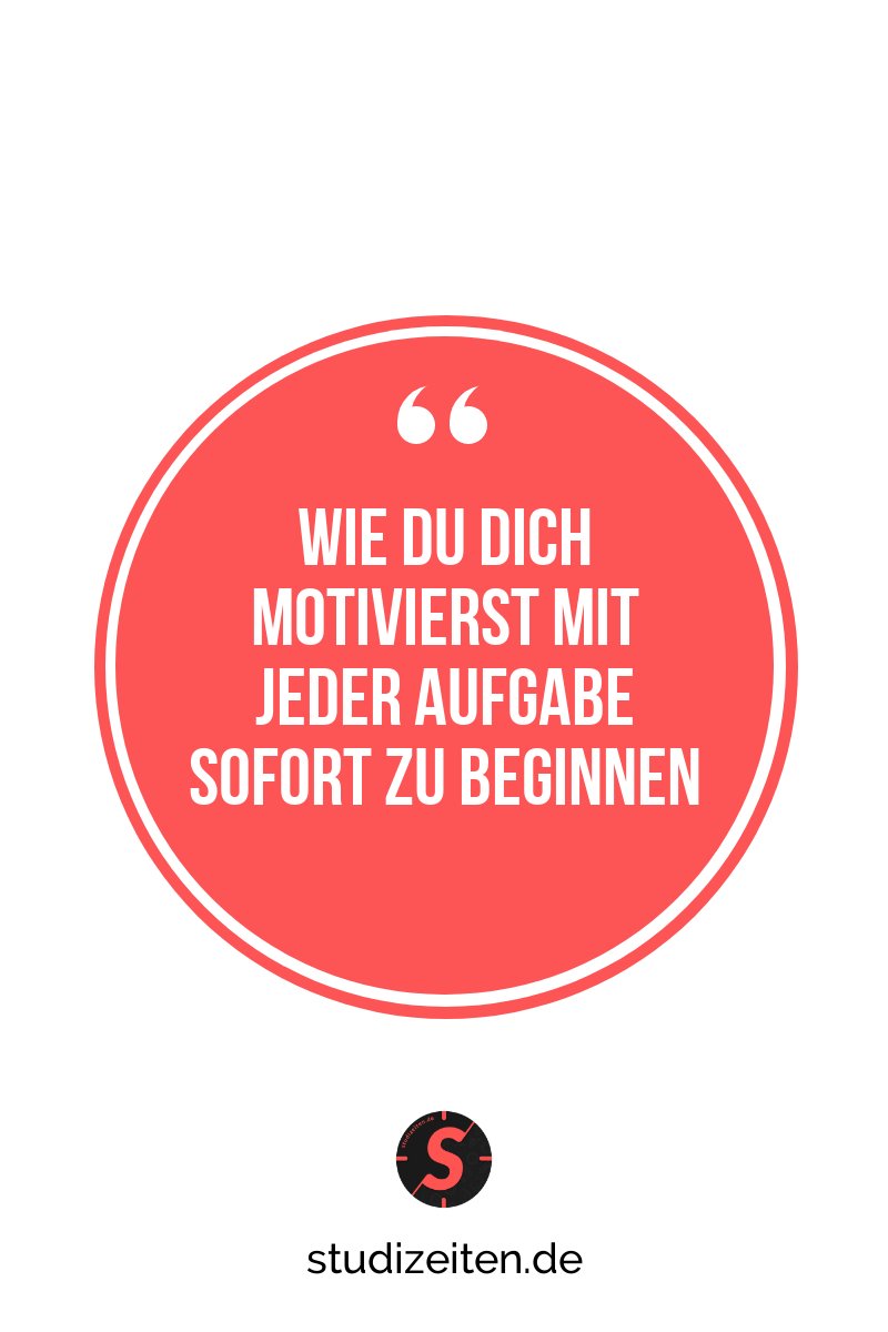 Aufgaben nicht mehr aufschieben Pin