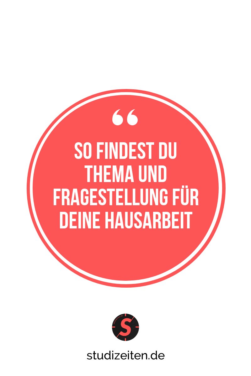 Seminararbeit Fragestellung